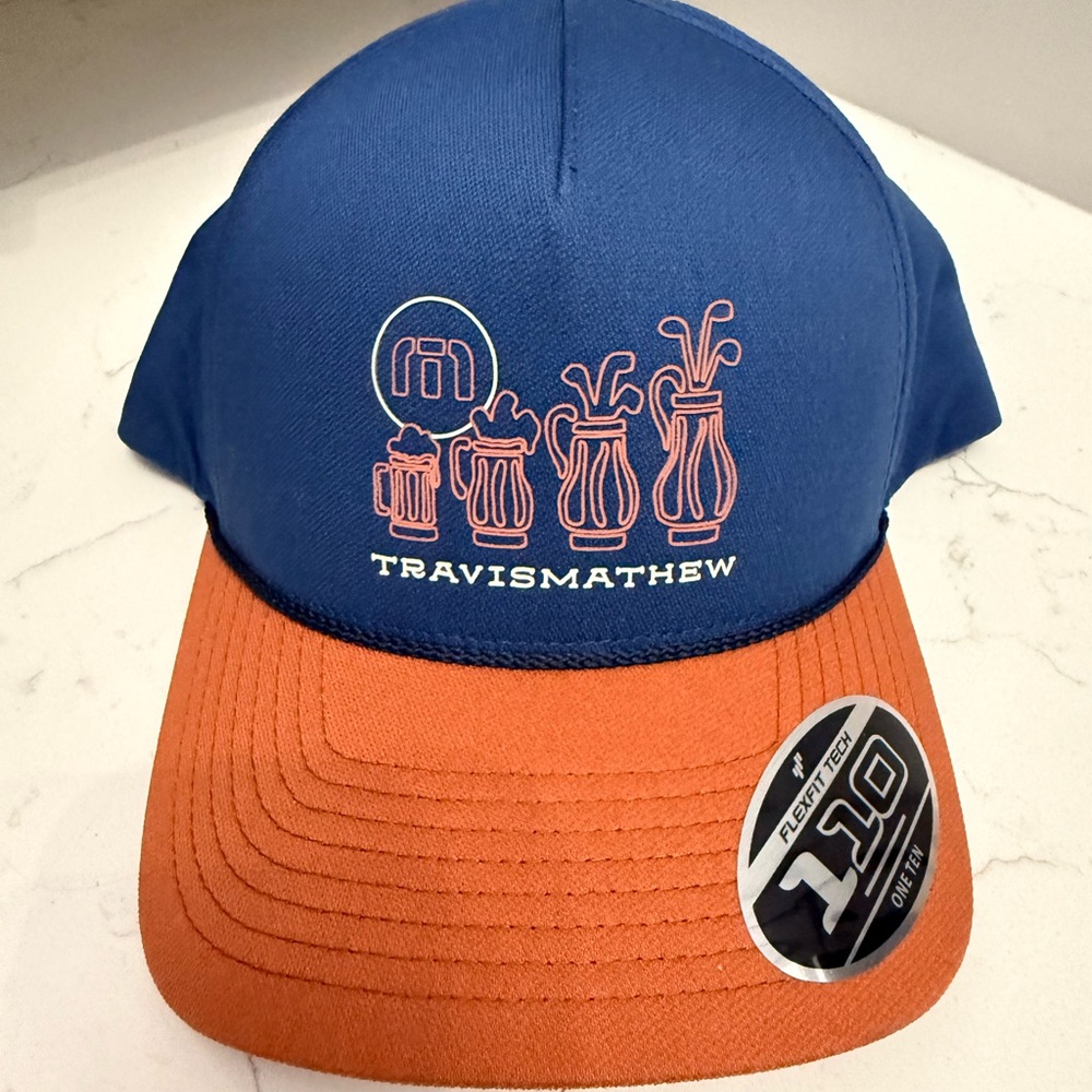 Travis Mathew  Blue and Orange Cap golf new!